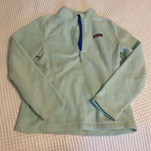Vineyard Vines Mint Fleece Quarter Zip